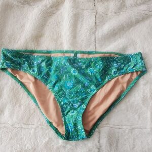 J. Crew Green Floral Bikini Bottoms